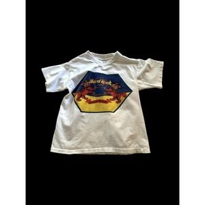 Vintage Hard‎ Rock Cafe Shanghai Tshirt Sz Small Grand Opening White *flaws